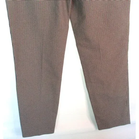 Zara Women's Multi Color Checked Mid Rise Tapered Leg Dress Pants Size Large - Picture 6 of 8
